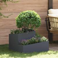 Tuin Bloempot Antraciet 60 x 60 x 50 cm Staal