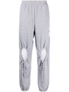 Natasha Zinko pantalon de jogging à découpes cœur - Gris