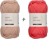 Yarn and Colors Slouchy Pouch Color Block Haakpakket 101 Rosé