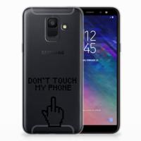 Samsung Galaxy A6 (2018) Silicone-hoesje Finger Don&apos;t Touch My Phone