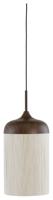 Light & Living Hanglamp 'Dania' Houtlook en touw, 16cm, kleur Donkerbruin
