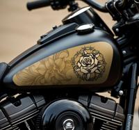 Bloemen motor sticker