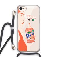 Peach please!: iPhone 8 Transparant Hoesje met koord