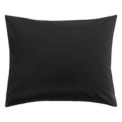 Kussensloop percale katoen - zwart (2 stuks) - 60x70 cm