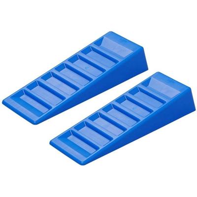 Oprijblokken - set van 2x - blauw - kunststof - 14.5 x 41.5 x 7.5 cm