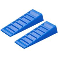 Oprijblokken - set van 2x - blauw - kunststof - 14.5 x 41.5 x 7.5 cm