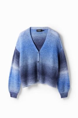 Oversized vest kleurverloop - BLUE - L