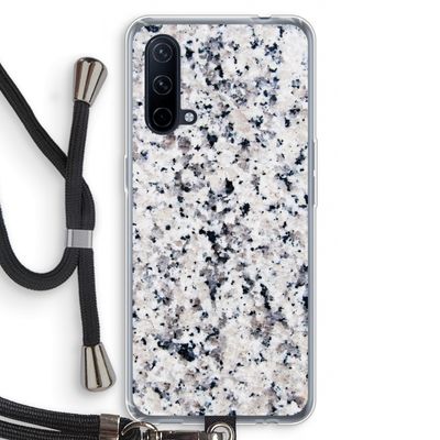 Gespikkelde marmer: OnePlus Nord CE 5G Transparant Hoesje met koord