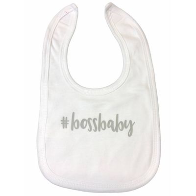 Soft Touch Slabber Bossbaby Jongens 33 Cm Katoen Wit/grijs