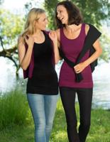 Dames Longtop Zijde Wol Engel Natur Kleur Zwart Maat 34/36 - Small