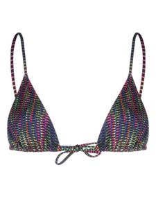 ERES Rayon triangle bikini top - Bleu