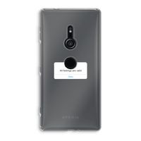 Reminder: Sony Xperia XZ2 Transparant Hoesje