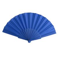 Spaanse Handwaaier - blauw - 23 x 43 cm - Verkoeling waaiers voor zomerse themperatuur