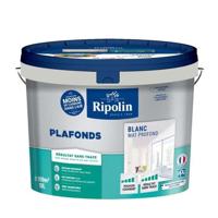 Plafondverf - Mat wit - Traceless - RIPOLIN - 10L