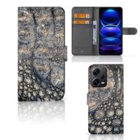 Xiaomi Poco X5 Pro | Note 12 Pro 5G | Telefoonhoesje | Met pasjeshouder | Krokodillenprint Xiaomi Poco X5 Pro | Note 12 Pro 5G | Telefoonhoesje | Met pasjeshouder | Krokodillenprint
