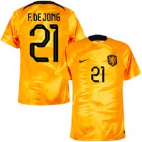 Nederlands Elftal Shirt Thuis 2022-2023 + F De Jong 21