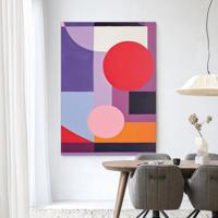 Urban Cotton Wandkleed 'Attraction' 110 x 145cm in Frame - black