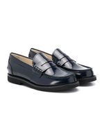 Andrea Montelpare mocassins à effet verni - Bleu