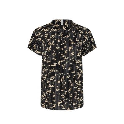 Soyaconcept geweven top SC-OHIO 2 met grafische print zwart/zand Soyaconcept geweven top SC-OHIO 2 met grafische print zwart/zand