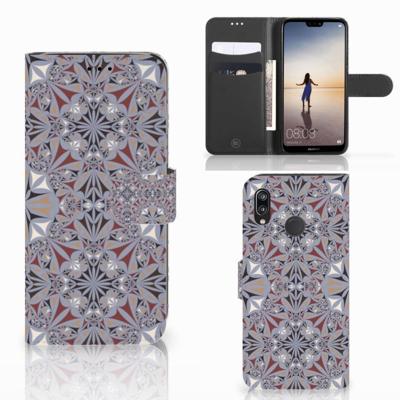Huawei P20 Lite | Bookcase | Flower Tiles | Portemonnee hoesje