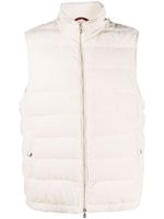 Brunello Cucinelli gilet matelassé en velours côtelé - Blanc - thumbnail