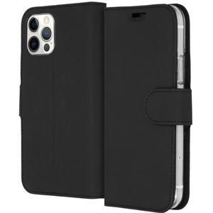 Accezz Wallet Case voor Apple iPhone 12 (Pro) Telefoonhoesje Zwart