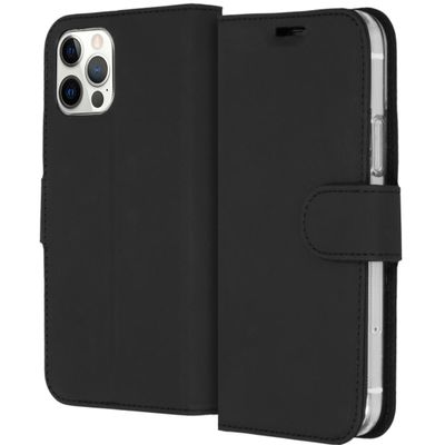 AccezzWallet Case voor Apple iPhone 12 (Pro) Telefoonhoesje Zwart
