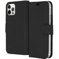 Accezz Wallet Case voor Apple iPhone 12 (Pro) Telefoonhoesje Zwart