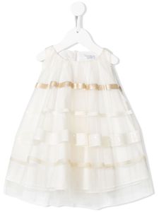 Brunello Cucinelli Kids robe en tulle brodée de sequins - Tons neutres