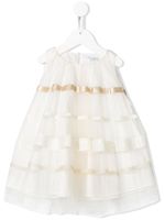 Brunello Cucinelli Kids robe en tulle brodée de sequins - Tons neutres - thumbnail