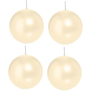 Trend Candles Bolkaars glad - 1x - creme wit - 8 cm - 25 branduren - ronde kaarsen