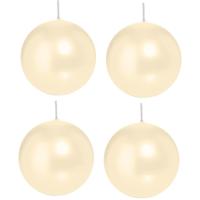 Trend Candles Bolkaars glad - 1x - creme wit - 8 cm - 25 branduren - ronde kaarsen