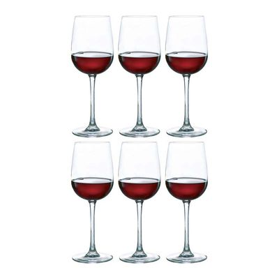 12x Stuks wijnglazen Versailles voor rode wijn 360 ml