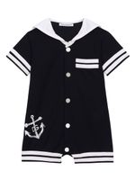 Dolce & Gabbana Kids combinaison en coton à motif DG Anchor - Bleu - thumbnail