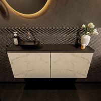 Mondiaz Fowy toiletmeubel 120cm Carrara met blad en waskom urban links zonder kraangat