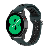 Siliconen sportbandje met gesp - Donkergroen + zwart - Samsung Galaxy watch 7 / Galaxy Watch FE - 40mm & 44mm