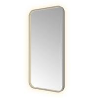 Hotbath &More Mirrors Soft Square LED Badkamerspiegel - Rechthoek - 100 x 50 cm - Geborsteld Gunmetal
