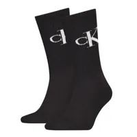 Calvin Klein 2-paar Crew sokken - Logo monogram - Katoenen witte sportsokken met badstof zool