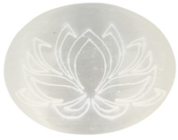 Ronde Handsteen / Oplegsteen Seleniet Lotus (6 - 7 cm) - thumbnail