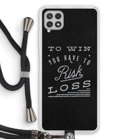 Risk loss: Samsung Galaxy A22 4G Transparant Hoesje met koord