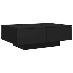 The Living Store Salontafel Zwart Spaanplaat 90x60x31 cm - Stabiel en Veilig