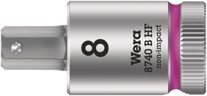 Wera 8740 B HF Binnenzeskant Zyklop Bitdop met 3/8"-aandrijving met vasthoudfunctie, 8,0 x 100,5 mm - 1 stuk(s) - 05003040001