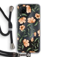 Peachy flowers: Huawei P40 Lite Transparant Hoesje met koord