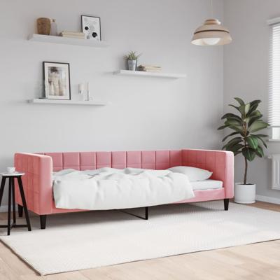 Slaapbank 80x200 cm fluweel roze