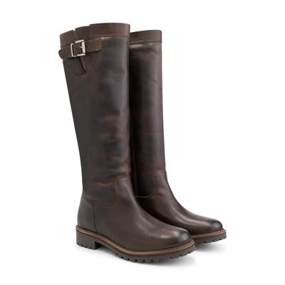 Travelin&apos; Women - zipper boot - Donkerbruin - Maat 38