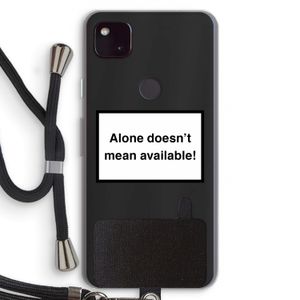 Alone: Pixel 4a 5G Transparant Hoesje met koord