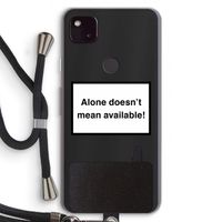Alone: Pixel 4a 5G Transparant Hoesje met koord