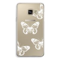 White butterfly: Samsung A3 (2017) Transparant Hoesje