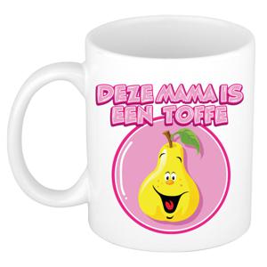 Cadeau koffie/thee mok voor Mama - wit - toffe Mama - keramiek - 300 ml