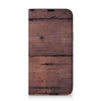 iPhone 13 Book Wallet Case Old Wood